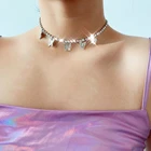 Мути-Бабочка Bling колье-чокер Стразы эстетическое ootd моды цепи Инди стиль igirl 90s трендовые дропшиппинг