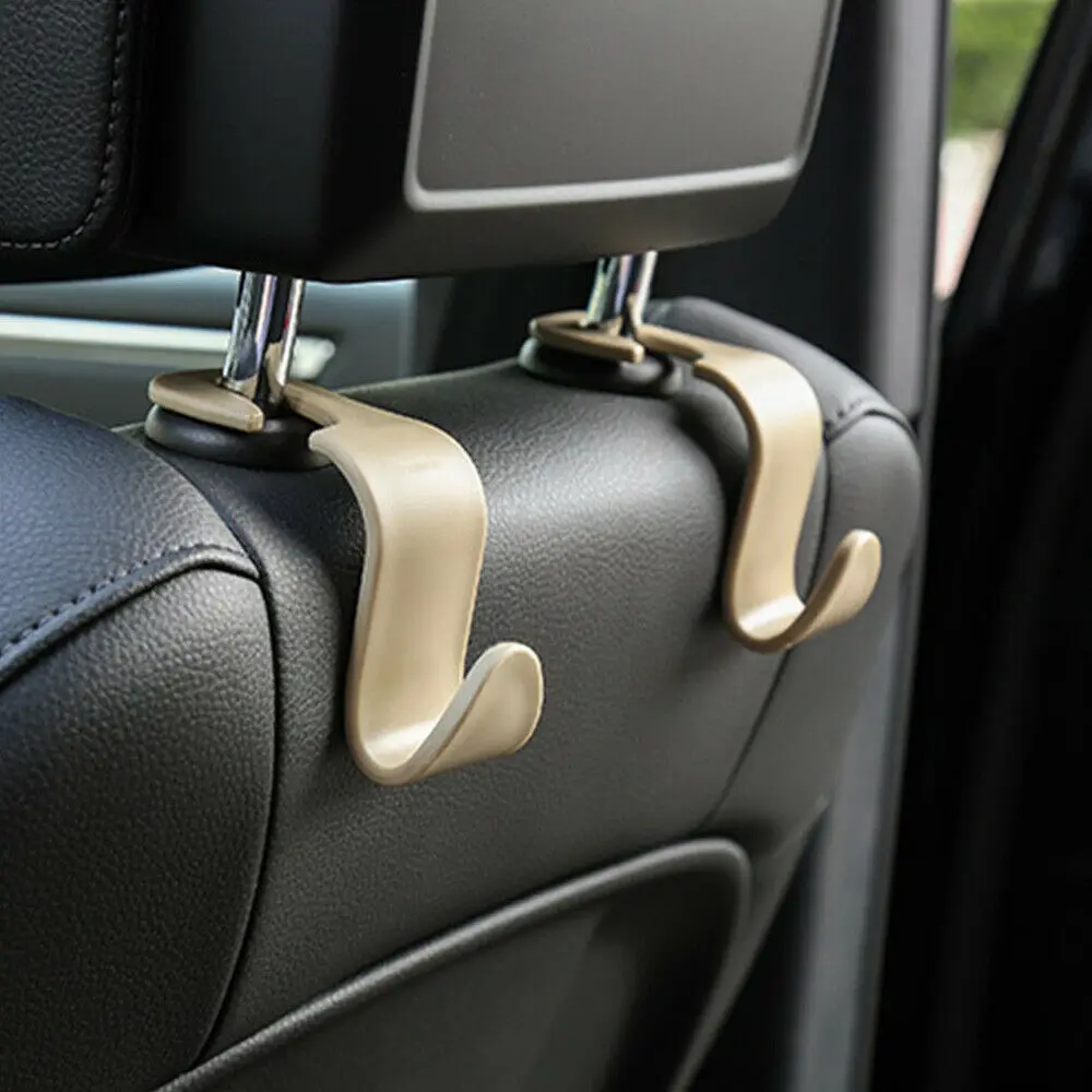 

Universal Car Auto Back Seat Hook Hanger Bag Coat Purse Organizer Holder Clip Beige