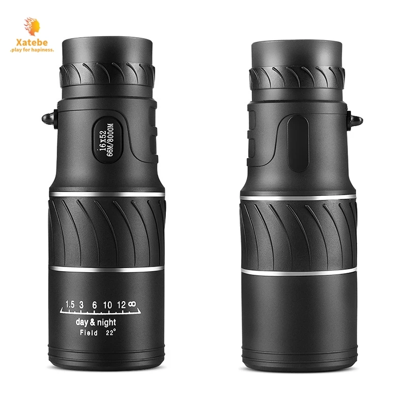 

Телескоп с двойным фокусом, HD оптический монокуляр 16 х52, ночное видение, для охоты, туризма, при сласветильник