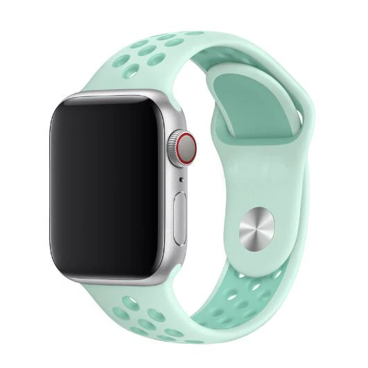 Ремешок для apple watch 42 мм 38 мм 40 мм 44 мм резиновый спортивный ремешок для iwatch 4 3 2 1 серия 5 - Цвет ремешка: Malachite