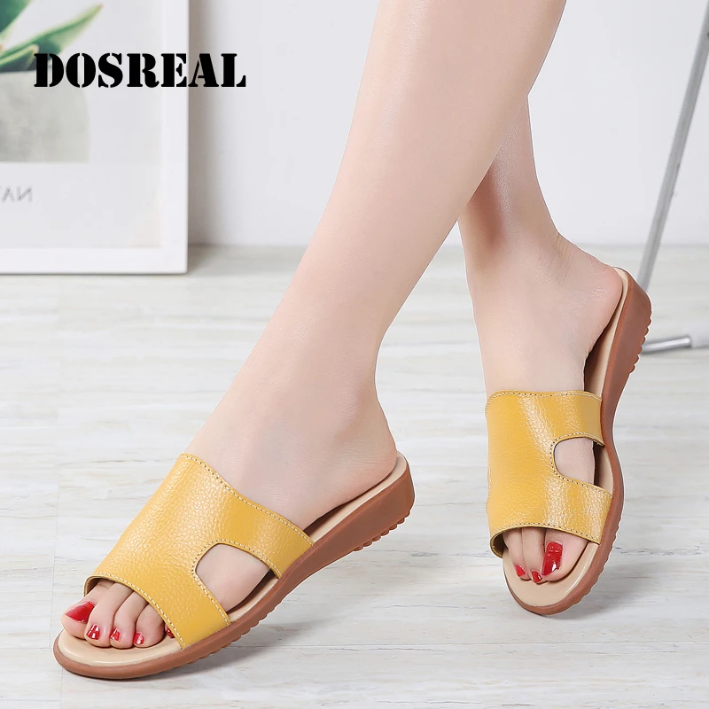 

Сандалии женские кожаные однотонные, на лето