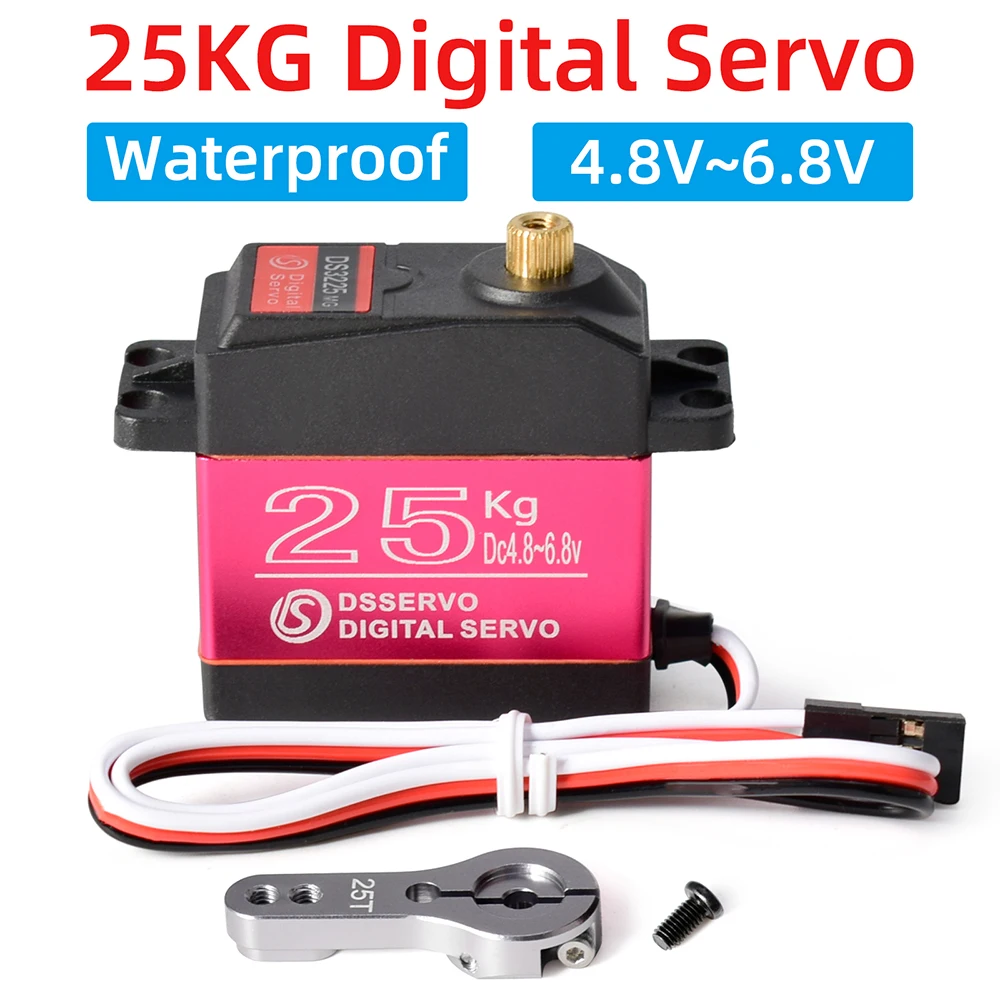 

Servo Waterproof Servo DS3225 25KG/0.13sec Metal Gear Digital Servo for 1/8 1/10 1/12 Scale RC Cars Crawler Buggy