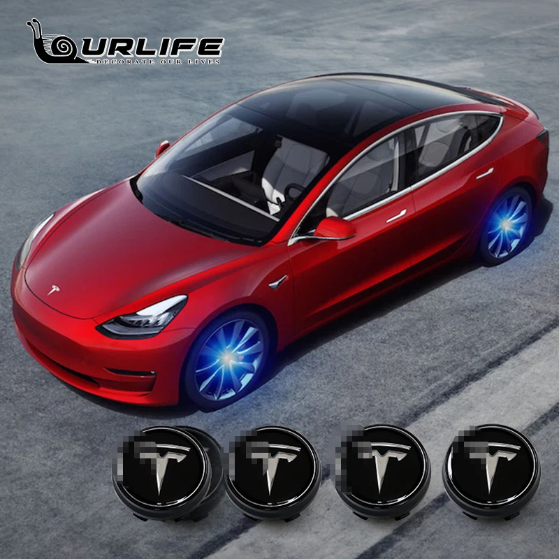 Светодиодная крышка для ступицы колеса Tesla Model 3 светящаяся Крышка 4 шт. аксессуары