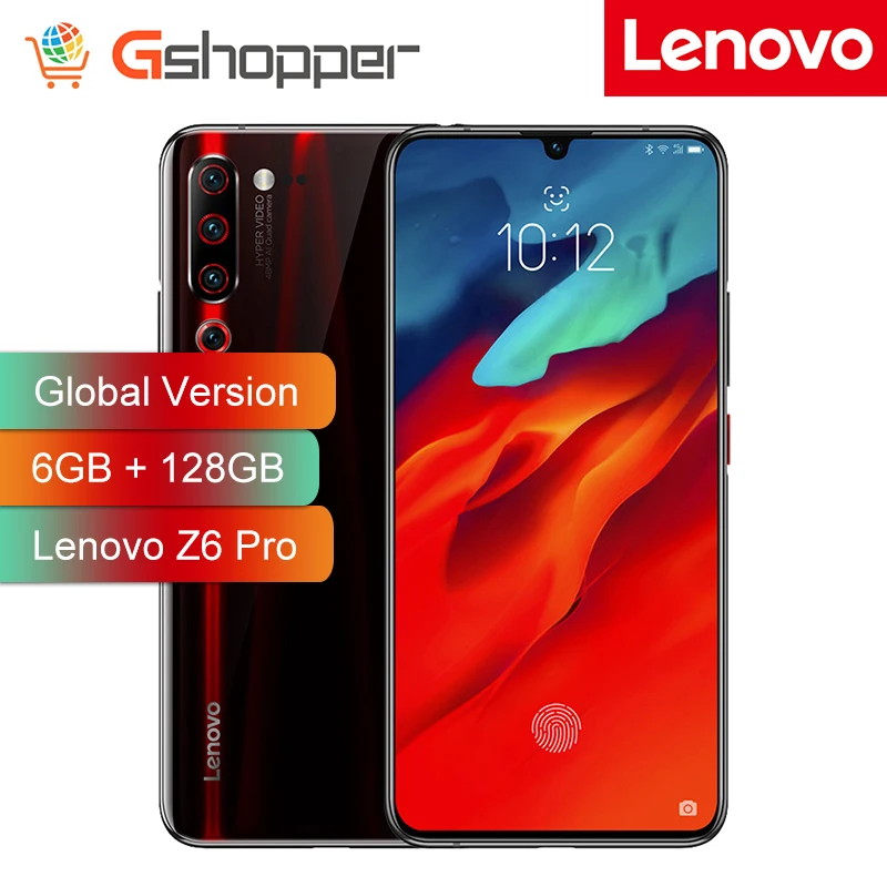 Глобальная версия lenovo Z6 Pro 6 ГБ+ 128 ГБ Snapdragon 855 мобильные телефоны 4000 мАч 48MP Тройная задняя камера 4K видео смартфон