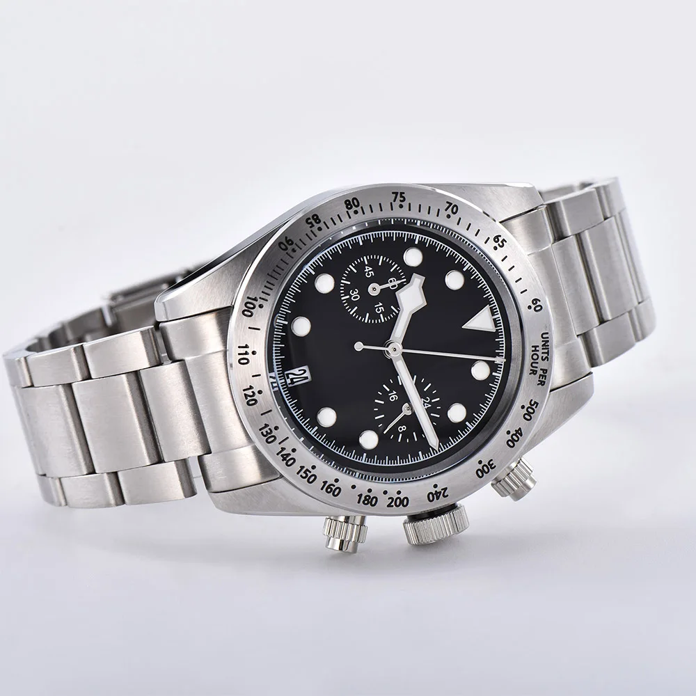 Мужские часы 41 мм Schwarz Bay 79350 кварцевый хронограф MIYOTA vk64 Move men t 316L чехол из нержавеющей стали многофункциональные часы