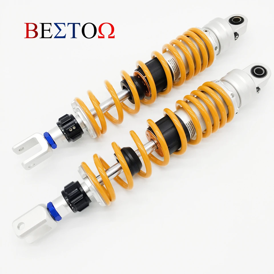 Universal 310mm/330mm/340mm/350mm 12.2''/13''/13.39''/13.78'' Motorcycle/Scooter Adjustable Rebound Damping Rear Shock Absorbers