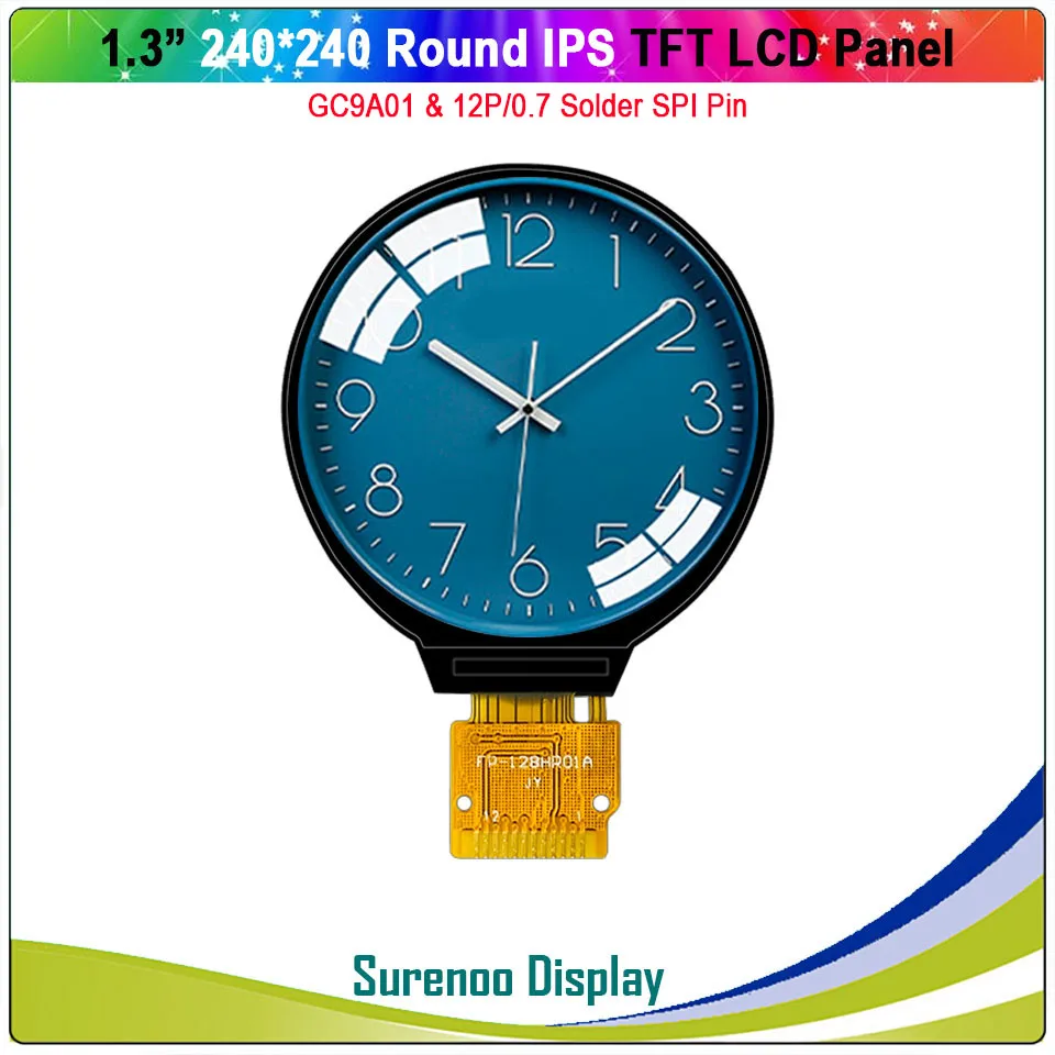 Круглый круглый экран 1 3 дюйма 240X240 IPS серия SPI GC9A01 TFT ЖК дисплей панель экрана с 12P