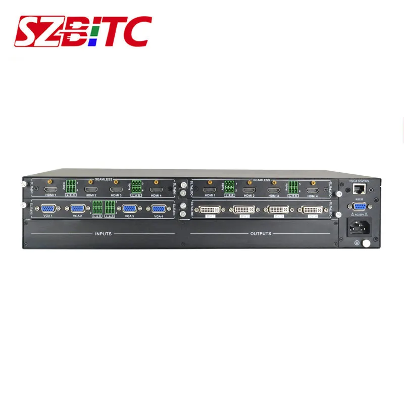 SZBITC HDMI матрица 8x8 смешанный слот карты VGA DVI SDI AV с бесшовным переключением видео
