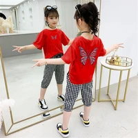 2021 summer baby girls clothes outfits toddler children kids fashion cotton top t shirt and pant 3 4 5 6 7 8 9 10 years