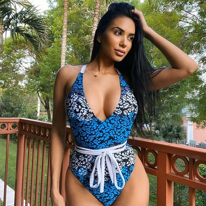 

Sexy Mesh Short Sleeve Two Piece Swimsuit Women Printed Bikini Push Up Bathing Suit Swimwear Bandage Monokini Bodysuit Beachwear