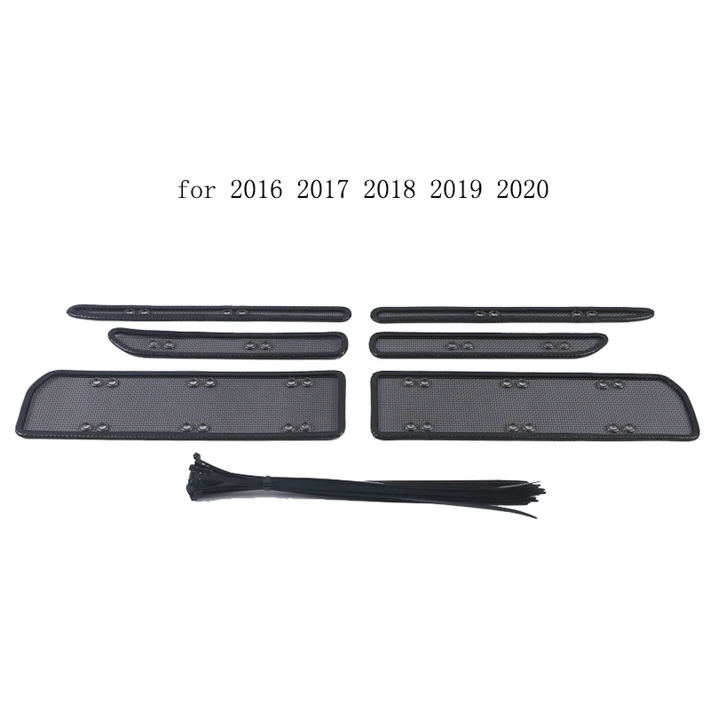 Сетка для защиты от насекомых из нержавеющей стали для передней решетки Honda Civic 10th 2016 2017 2018 2019 2020 6 шт.