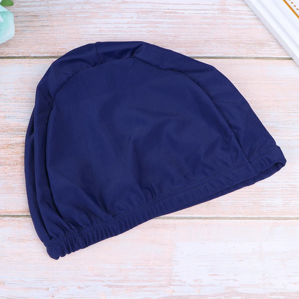 

Adult Swim Cap Polyester Cloth Fabric Bathing Cap Men and Swimming Hat Caps for Water Sports )