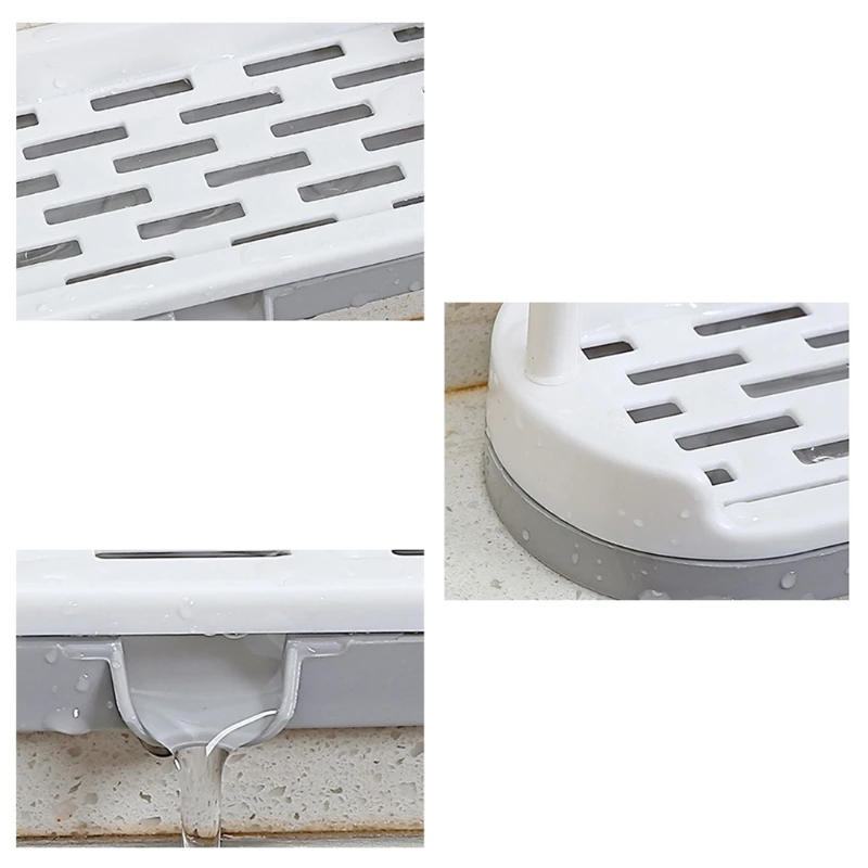 

Dishcloth Shelf Sink Sponge Soap Holder Kitchen Bathroom Drain Storage Rack Towel Rag Hanger Organizer