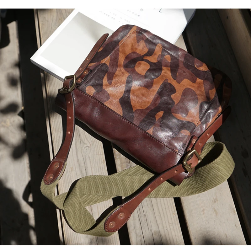 Маленькая сумка Кроссбоди из натуральной бычьей кожи дизайнерская мессенджер в