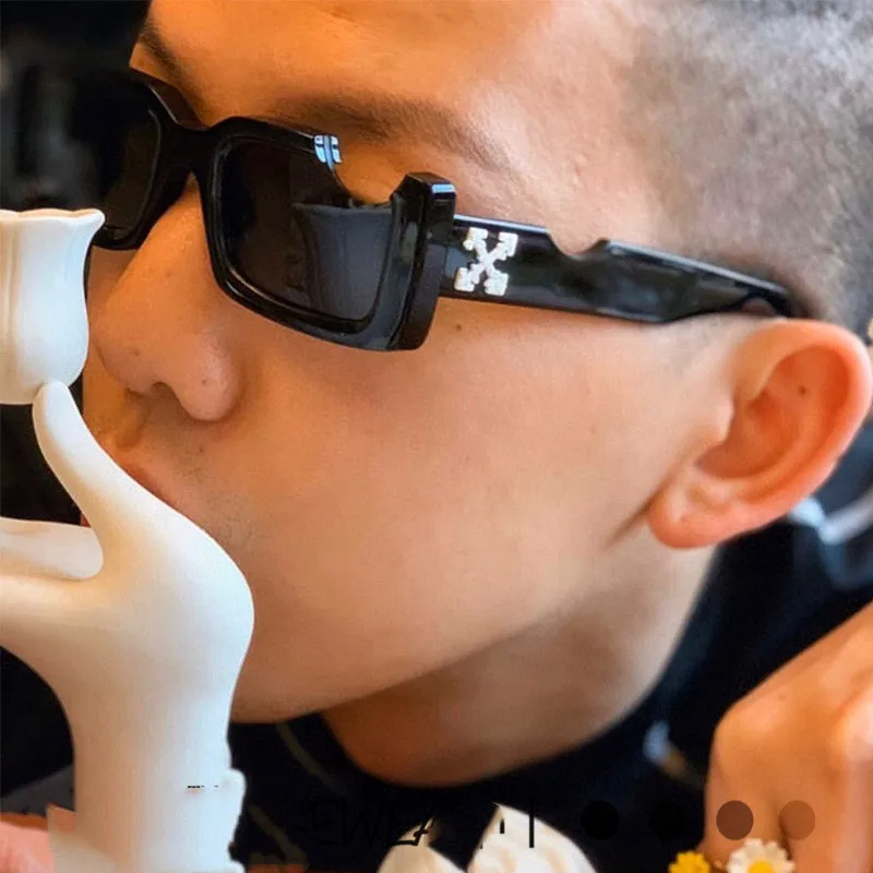 

2022 Small Square Sunglass Women Men Leopard Black Lens Classic Eyewear Rectangle Plastic Luxury Eyewear Goggle UV400