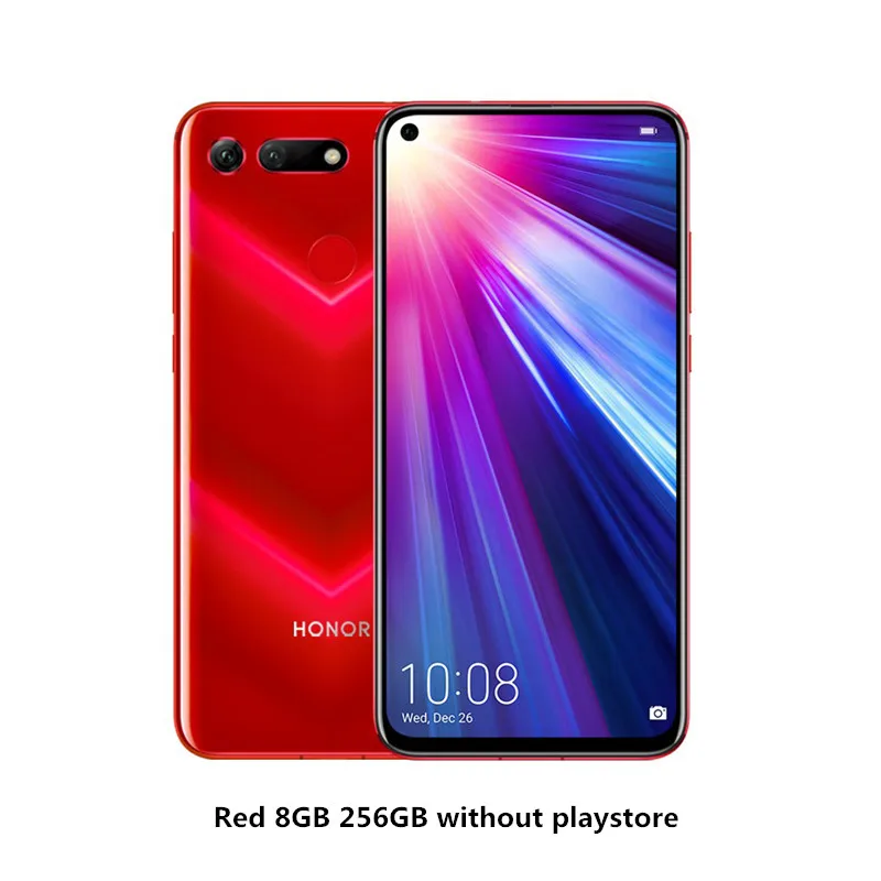 Red 8G256G No P Honor View 20 смартфон V20 6," Fullview 4000 мАч SuperCharge Kirin 980 Восьмиядерный Android 9 45MP AI камера OTG NFC мобильный телефон - Цвет: Red 8G256G No P