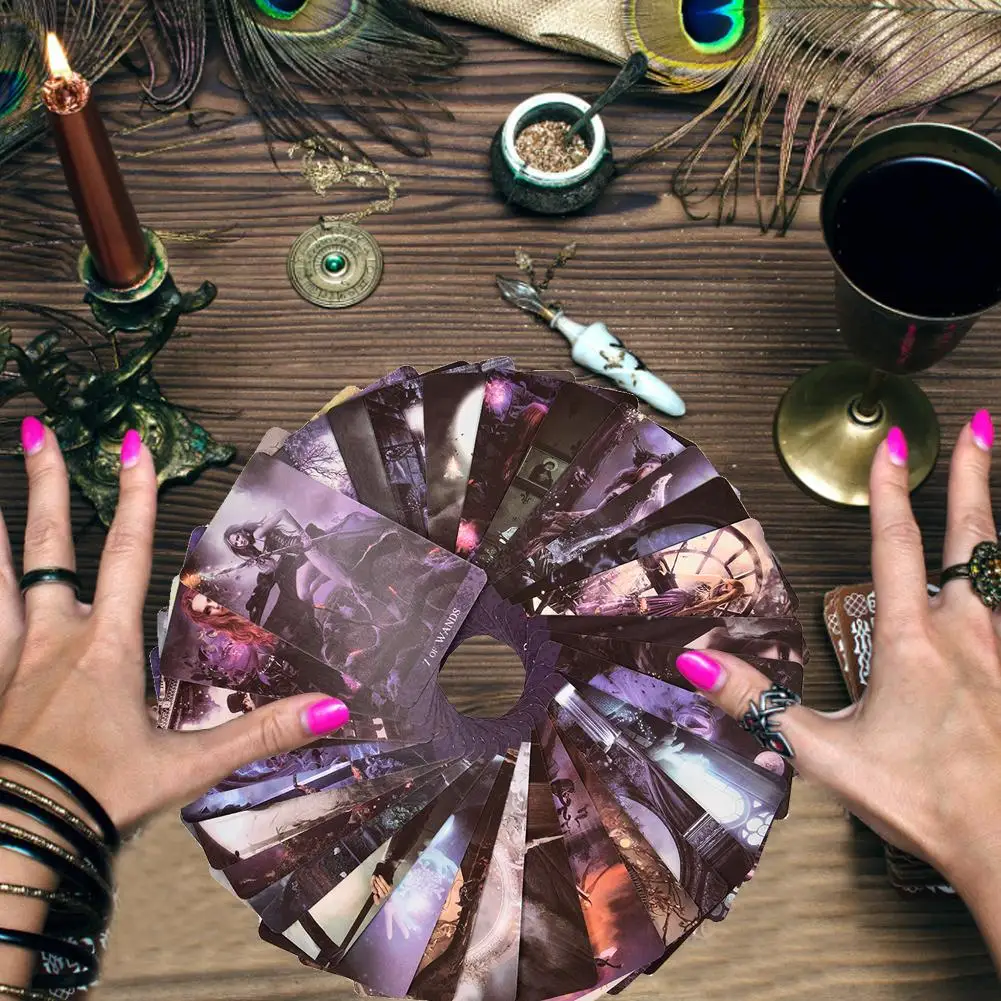 78 Tarot De La Nuit карты Таро английская версия держатель карточек настольных игр Семья