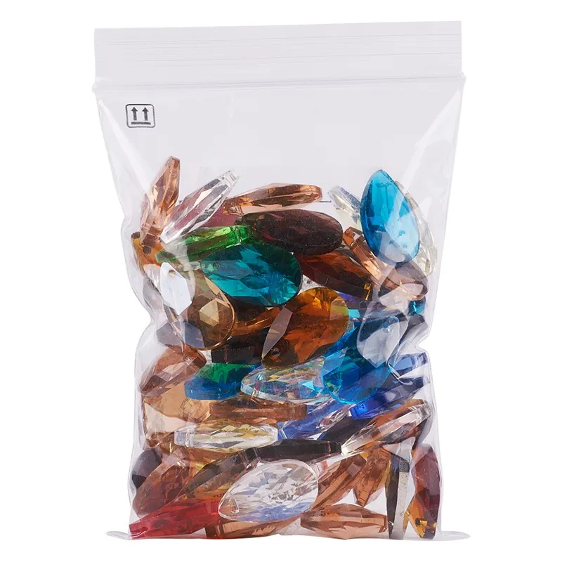 Граненые стеклянные бусины-капельки Подвески для изготовления ожерелья