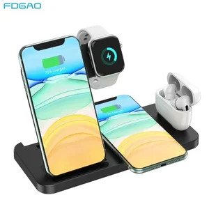 15W 4 in 1 Qi Wireless Charger Stand For iPhone 13 12 11 XS XR X Fast
Charging Dock Station For Apple Watch 6/5/4/3/2 AirPod Pro