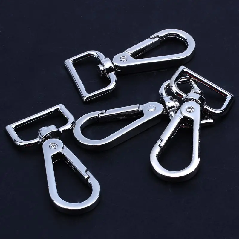 ABDB-4pcs металлический карабин кольцо Брелок Клип крюк Открытый Пряжка мешок оснастки, серебро