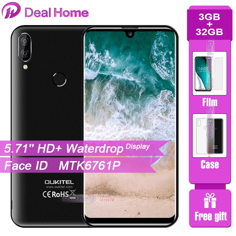 Мобильный телефон Oukitel C16 Pro экран Waterdrop 5 71 дюйма 3 ГБ 32 четырёхъядерный процессор
