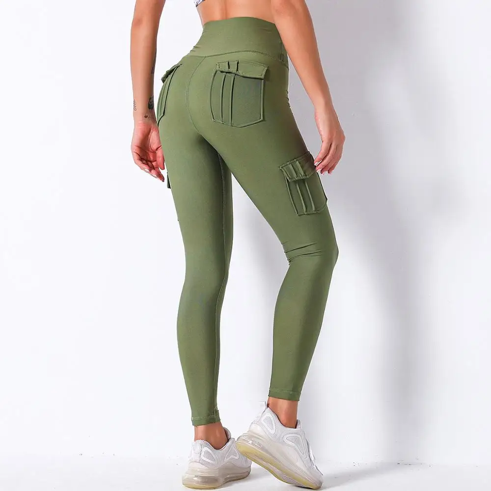 Женские штаны для йоги с несколькими карманами комбинезоны облегающие