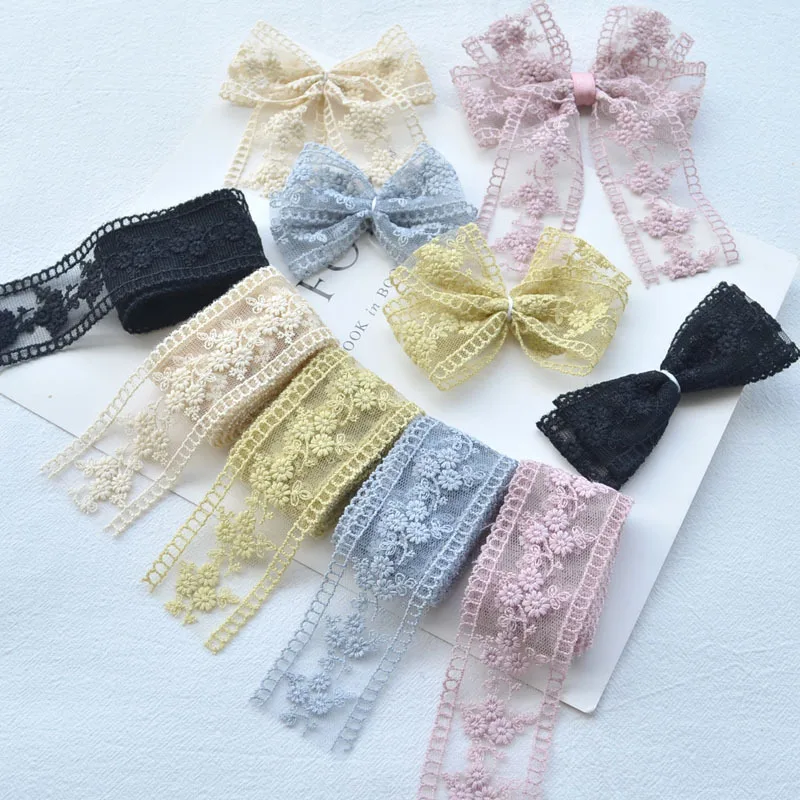 

Embroidery bow Bilateral Handicrafts Embroidered Wedding/Birthday/Christmas/Bow Decorations Spitzenmaterial lace fabric