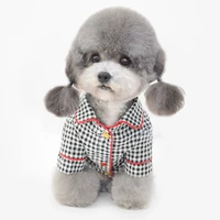 plaid dog clothes puppy dog pajamas pet apparel pet soft home service dog and cat shirt