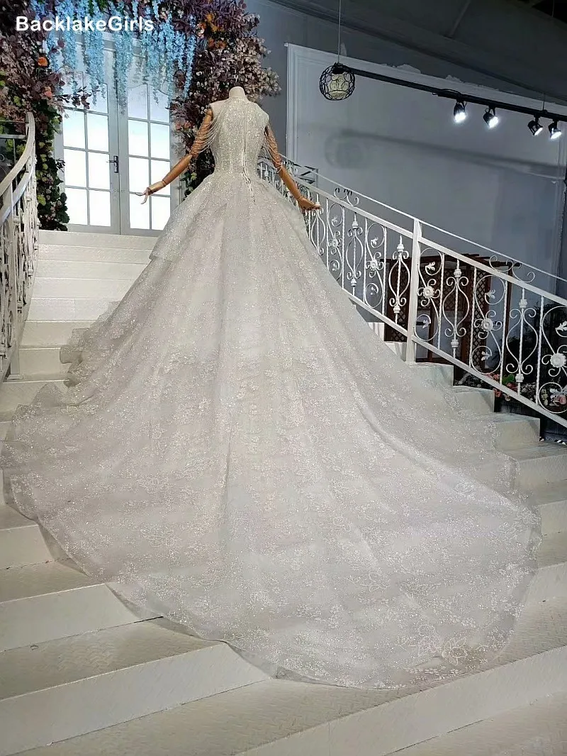 2020 сексуальное свадебное платье без рукавов с вырезом на шее и бисером длинным