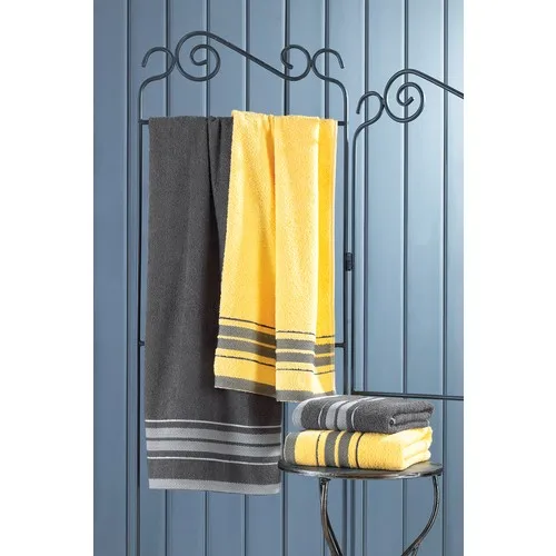 

Cozy Home Cotton Bathroom Bath Towel Set 4'l Lowly Anthracite Yellow
