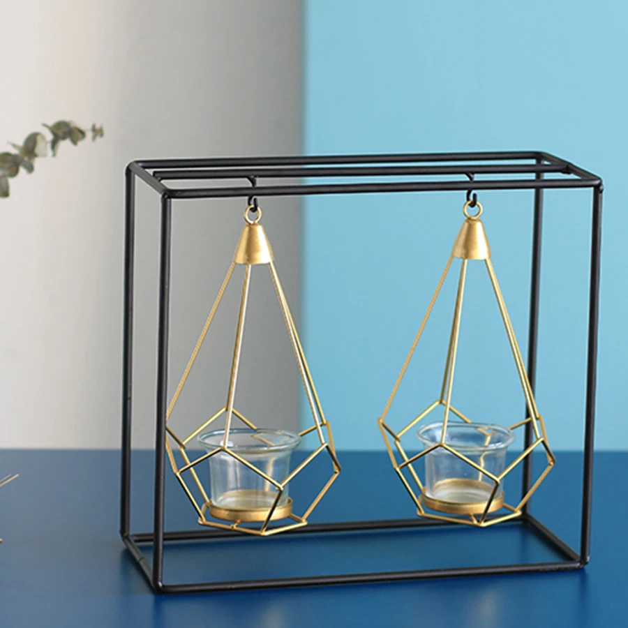 Скандинавский Золотой подсвечник птичья клетка марокканский декор подсвечники