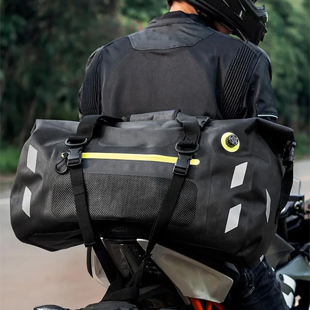 

Motorcycle Rear Seat Bag 50L 80L Motorbike Cycling Hiking Scooter Sport Protective Pack Luggage Backpack Waterproof Tail Bags