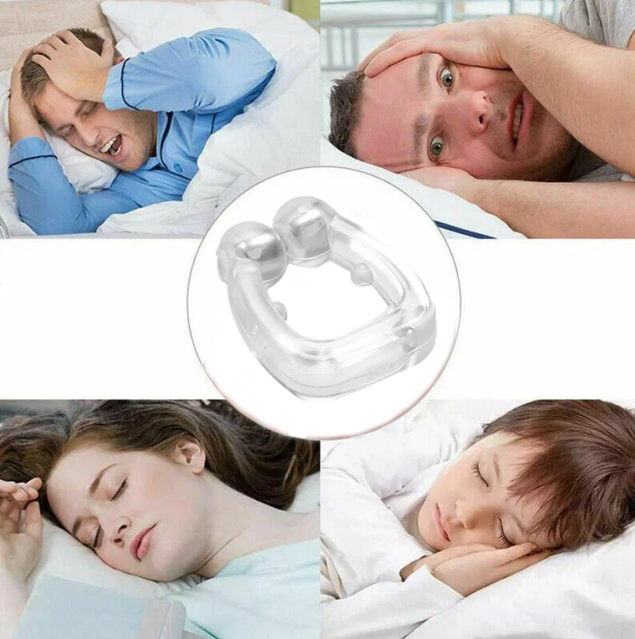 Силиконовый Магнитный антихрап стоп храп зажим для носа поднос сна помощь защита