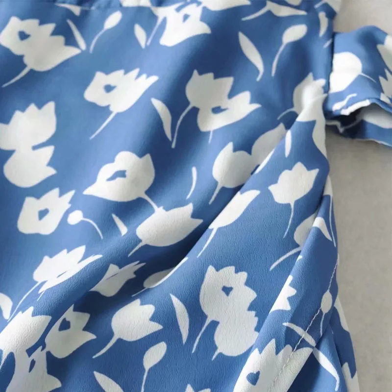 

Fashion Sexy Word Collar Sleeveless Suspender Women Dress Vintage Flower Print Slim with Belt Chic Female Mini Dresses