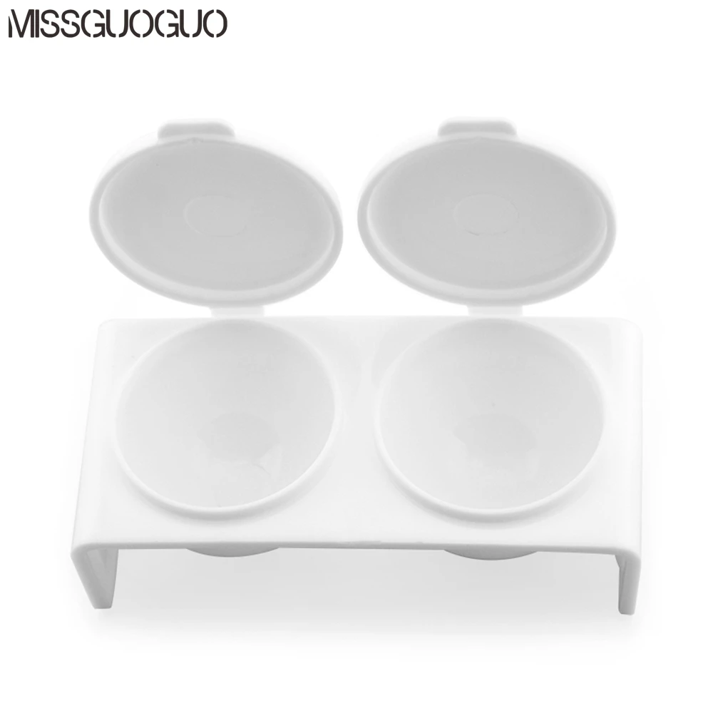 1pcs Plastic Nail Double Dappen Case Dish for Acrylic Liquid Powder Mixing Art Design Lip Bowl Cup Container | Красота и здоровье