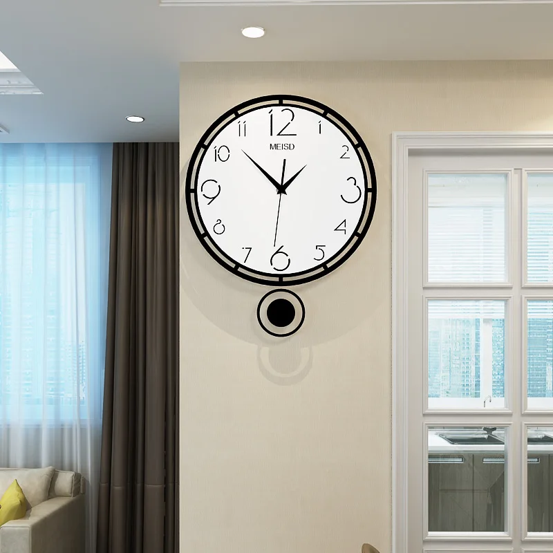 MEISD простые круглые Настенные часы современный дизайн бесшумные большие