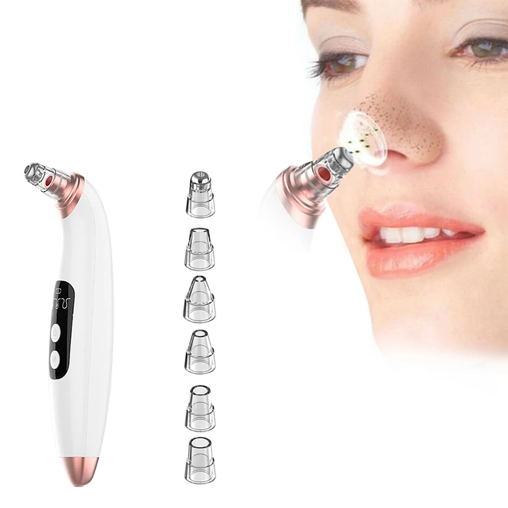 

6 в 1 Электрический Очиститель пор на лице, обладает отшелушивающим эффектом, средство для лица для удаления угрей, акне вакуумный глубокое о...