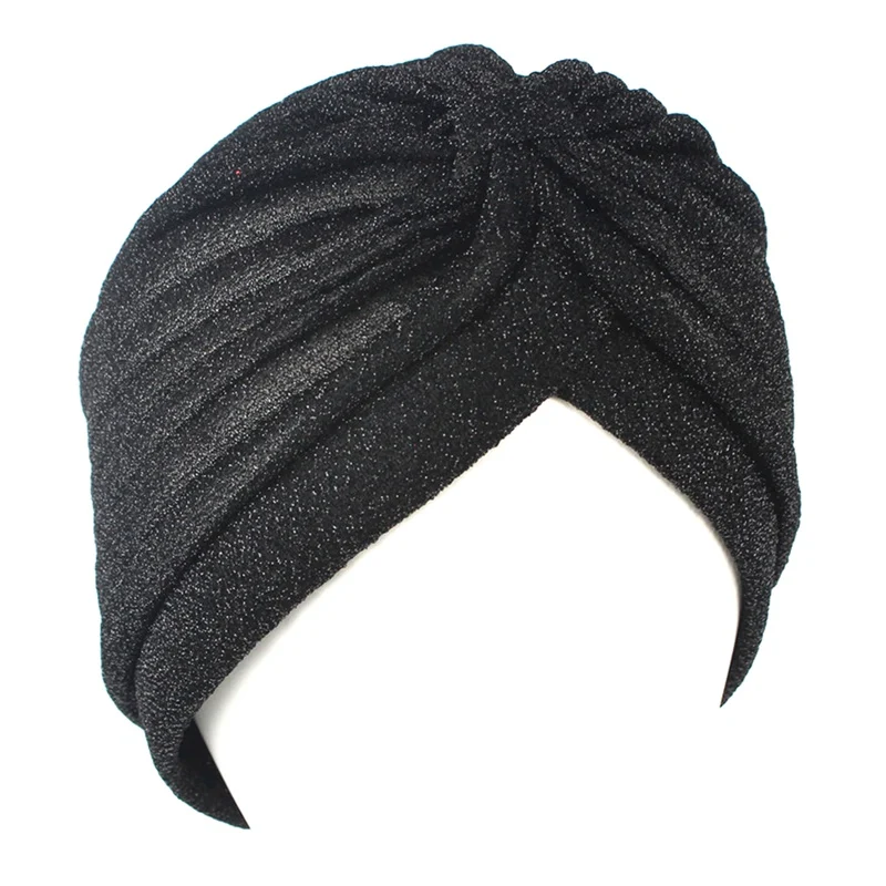

Women Bright Silk Hat New Women's Hijabs Turban Elastic Cloth Head Cap Hat Ladies Hair Accessories Muslim Scarf Cap