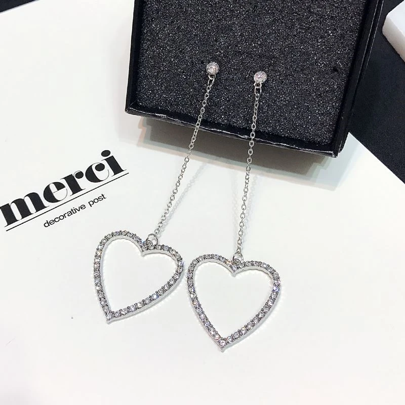 

South Korea Korean-style Elegant Long Pentagonal Star Tassel Earrings Europe Pendant All-Match Ear Studs Eardrops Female Ear