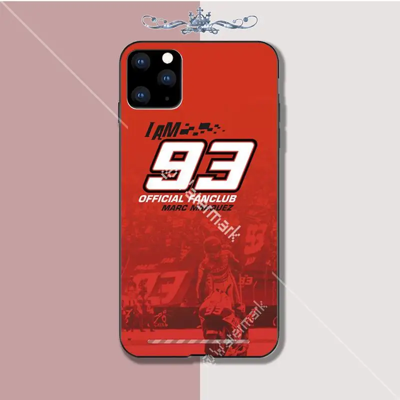 

Marc Marquez Moto Gp 93 Luxry case coque fundas for iphone 5s se 6 6s 7 8 plus x xs max xr 11 pro max cases cover