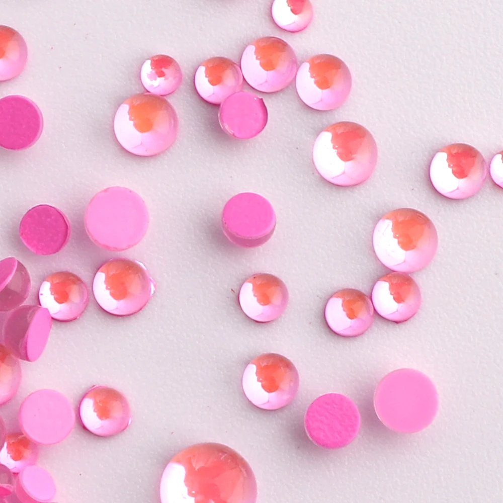 1440 шт микс Размер мокко розовые слезы русалки стразы клей на стекле половина