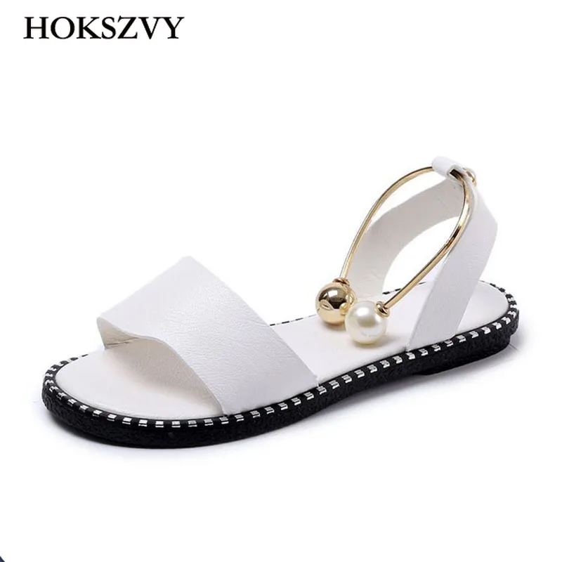 HOKSVZY/ г. Сандалии Вьетнамки, новая летняя модная дышащая нескользящая обувь без застежки в римском стиле женские шлепанцы на сплошной подошве, DFGD-A12