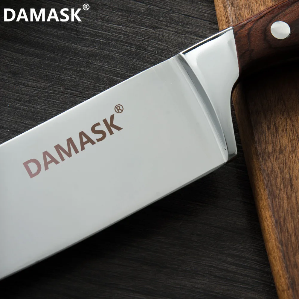 Дамасский шеф повар сантоку Универсальный нож 5 7 8 дюймов искусственный
