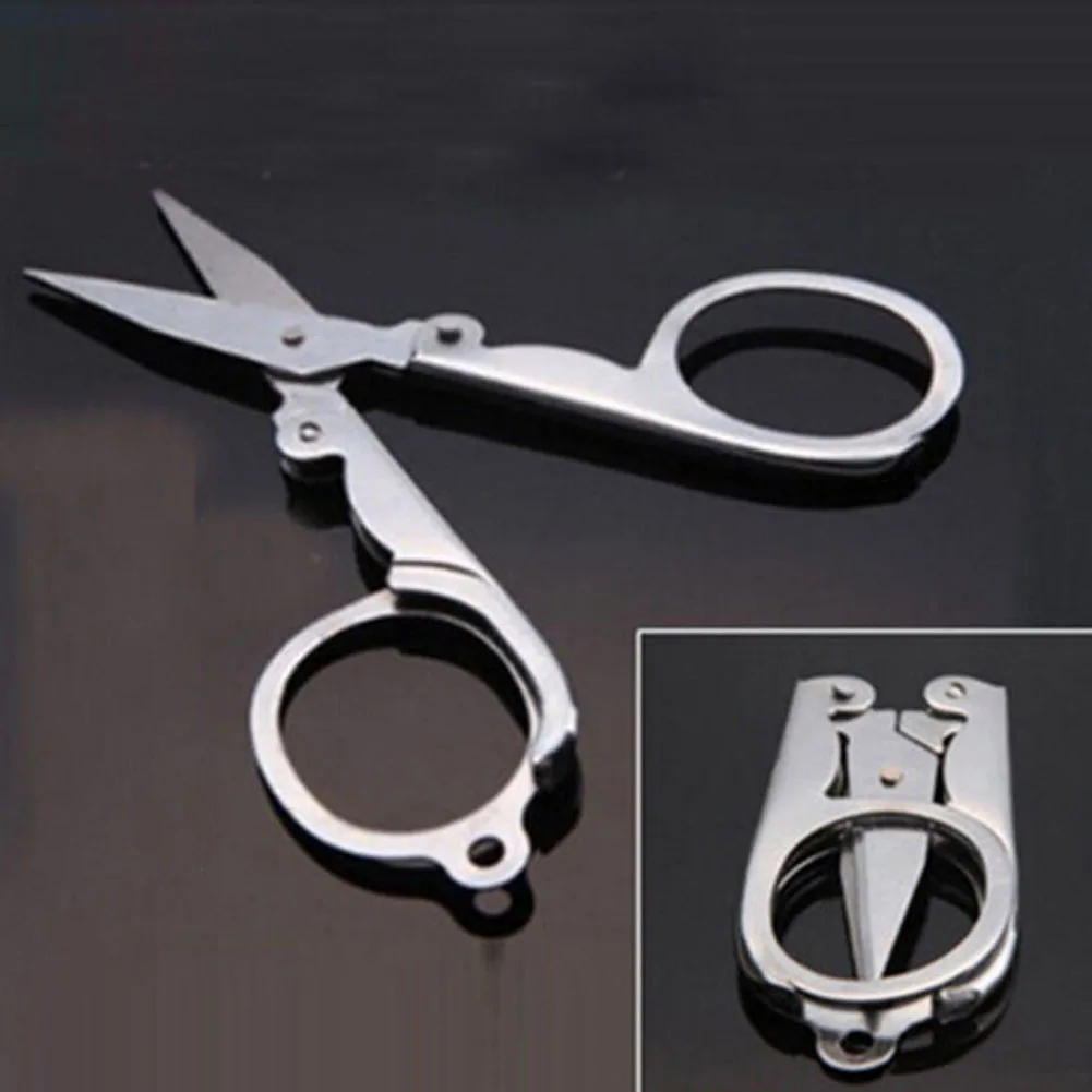 

2019 new Portable Folding Scissors Mini Folding Scissors Travel Scissors Color Silver
