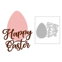 2020 hot new english letter word happy easter eggs blessing metal cutting dies foil and scrapbooking for card making no stamps