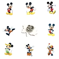 disney cute cartoon mickey mouse anime lapel pins acrylic epoxy resin badges brooches for children new accessory jewelry xds585