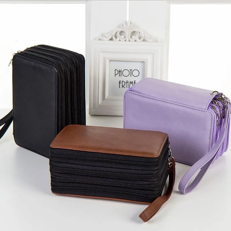 Лучшие продажи 72 Цвет набор ручка Шторы четыре Слои мешок карандаша кисть для