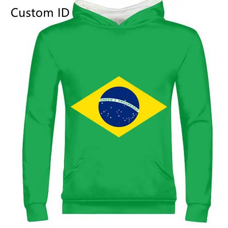 

Men's Hoodie youth leisure sunshine Custom Name Logo Portugal Print Photo Brazil Federation clothing sportswear 2021 autumn swea