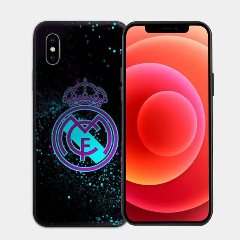 

Football real madrid logo Phone Case for iphone 6s 7 8 plus xr xs 11 12pro max mini Cover Fundas Coque