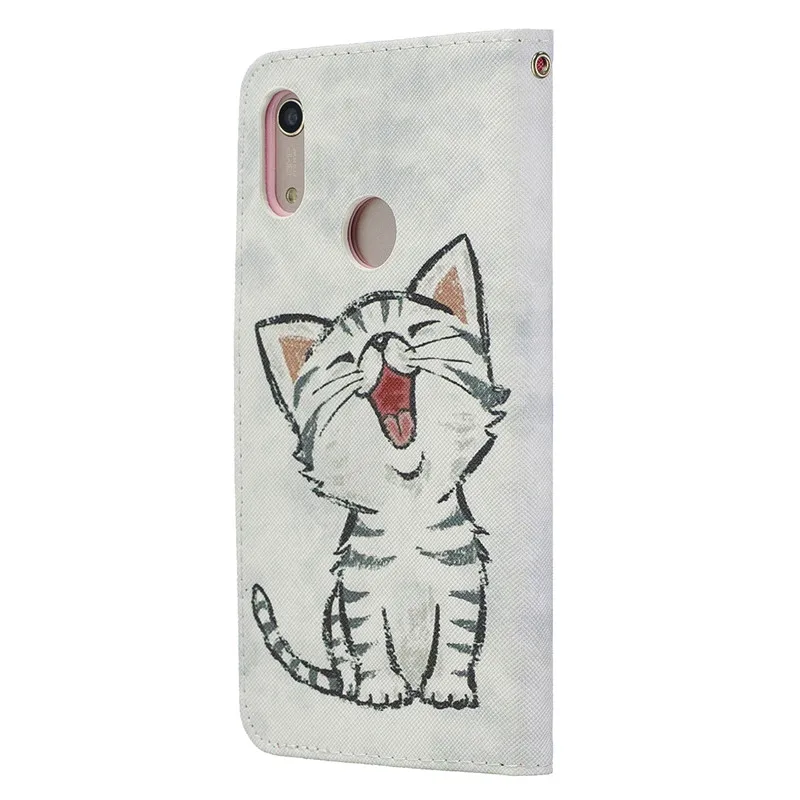 Huawei Y6 Case Leather Case on For Coque Huawei Y6 Cover for Huawei Y 6 Y6 Prime Case Fundas Wallet Cover